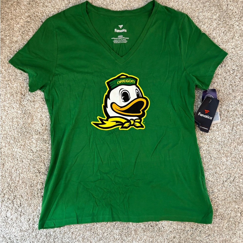 Fanatics Women's Green Oregon Duck Short Sleeve Tee